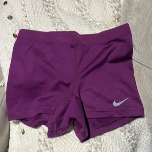 Nike dri fit purple running shorts